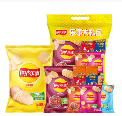 乐事 薯片 多种口味组合 乐事精装零食包259g