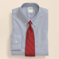 Brooks Brothers 男士衬衫 Stretch Supima® Cotton Non-Iron Pinpoint Oxford Button-Down Collar Candy Stripe