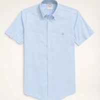 Brooks Brothers Stretch Non-Iron Oxford Button-Down Collar Short-Sleeve Sport Shirt