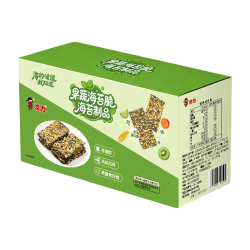 Bonny 果蔬海苔脆66g(5.5*12)高钙铁高膳食纤维休闲零食夹心海苔