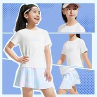 安踏 学院风运动套装女童运动服夏季速干T恤短裙防走光带内衬安踏童装