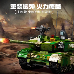 森宝积木 203238 【1:30比例】99A主站坦克 888颗粒