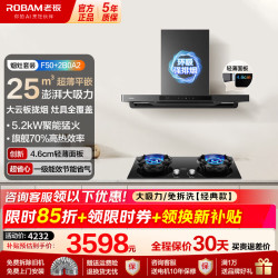 老板 油烟机官方正品 61N0S+2B0A2（70%热效率 节能省钱灶）