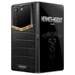 VERTU ALPHAFOLD 智能体AGENT大折叠AI手机 镶金1玄铁黑鳄鱼皮 16GB+1TB