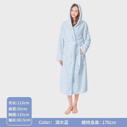 魅森 浴袍加厚吸水速干美容院晴空蓝