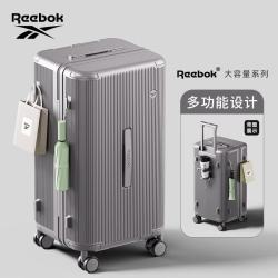 Reebok 行李箱PC拉杆箱多功能大容量旅行密码箱子星河灰24英寸