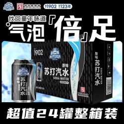 山海关 中华原味苏打水气泡水 330ml 易拉罐整箱