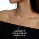 KKLUE 18k金项链 玫瑰金 水波纹链