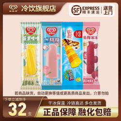 和路雪 冰淇淋 水果味组合菠萝/杨梅/蜜桃/柳橙 【32支】