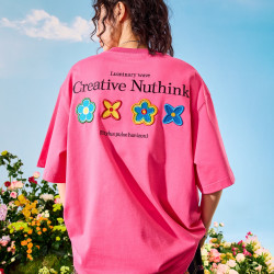 nuthink 美式复古潮牌 情侣短袖T恤 NU102