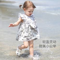 巴厘小猪 亚麻儿童公主裙