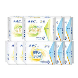 ABC 卫生巾日用套装64片+赠240mm*8片