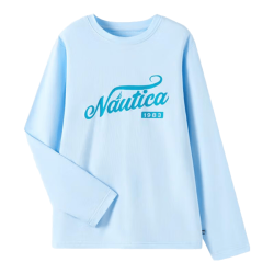 NAUTICA 亲肤棉 浅蓝 165 儿童长袖T恤