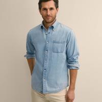 Brooks Brothers 布克兄弟 纯棉斜纹布 archival denim 男士衬衫