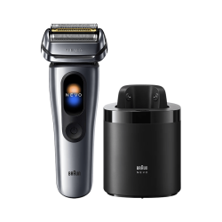 BRAUN NEVO无界+智能清洁中心+清洁液 七夕礼盒装 往复式电动剃须刀