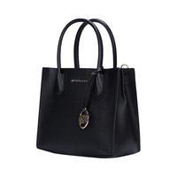 MICHAEL KORS 老花拼色女士单肩斜挎手提包 黑色中包 35S1GM9M2L