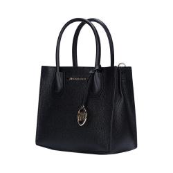 MICHAEL KORS 老花拼色女士单肩斜挎手提包 黑色中包 35S1GM9M2L