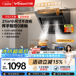万和 油烟机 侧吸抽排家用21风量5.0kW燃气灶具J320A Pro+X1 套装