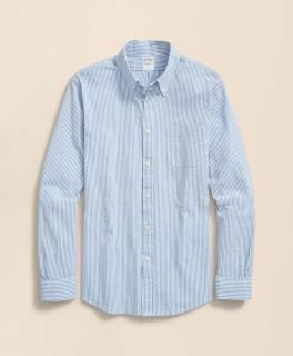 Brooks Brothers 布克兄弟 水洗棉泡泡纱条纹衬衫