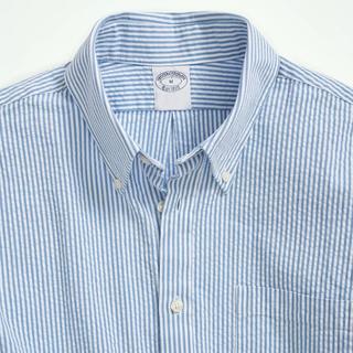 Brooks Brothers 布克兄弟 水洗棉泡泡纱条纹衬衫