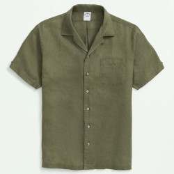 Brooks Brothers 爱尔兰亚麻 短袖运动衬衫