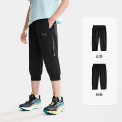 安踏 儿童装男童裤子夏季薄款七分裤2026新款中大童夏装速干运动裤