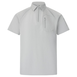 萨洛蒙 PL WOVEN POLO 透气快干 终极灰 M 男款POLO衫