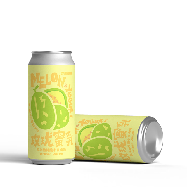 野鹅微醺 玫珑蜜乳 柏林酸小麦哈密瓜风味精酿啤酒 473mL*2罐 果啤微醺果酒#值酒发现官#