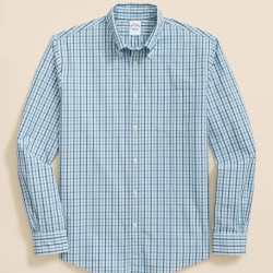 Brooks Brothers 男士衬衫 Friday Shirt Poplin Windowpane