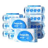 德佑 纯水湿巾湿纸巾EDI纯水手口可用无刺激洁肤湿纸巾婴儿可用 70抽*10包