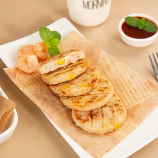 CP正大食品 双蛋白鸡肉鲜虾饼 240g*5袋 水煎鸡排