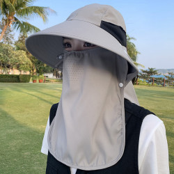 赫卡维 防晒护颈遮阳帽女