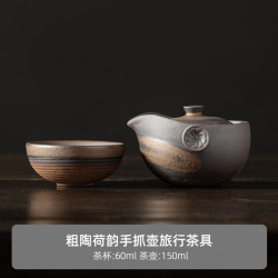 陶掌柜粗陶手抓茶壶