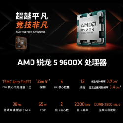 华硕 全家桶台式机（ 9600X、RTX5060、16G、1TB）