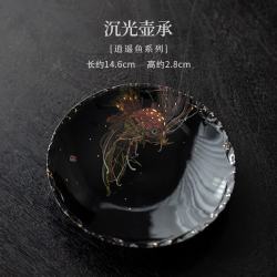 手绘逍遥鱼沉光壶承