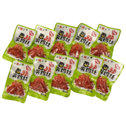 登荣 香辣爽鸡丝（山椒味）20克*10袋 零食（8月到期）【临期
