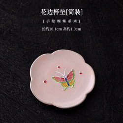 手绘蝴蝶陶瓷杯垫