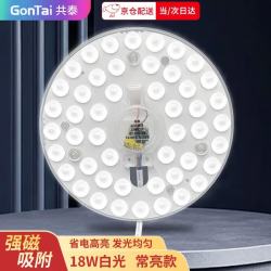 共泰 LED吸顶灯灯芯改造灯板 圆形节能吸顶灯光源模组 免打孔 磁铁吸附 18W 白光