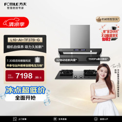 方太 L10-AI+TF37B-G联动烟灶套装 智慧洗32风量油烟机+5.2kW火力70%热效灰色定时天然气灶