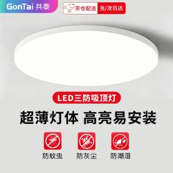 共泰 LED三防灯 防潮防尘防虫吸顶工厂楼梯过道楼道走廊灯超薄智能灯 24W 白光