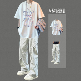 卡度顿 潮流短袖T恤 男士休闲套装
