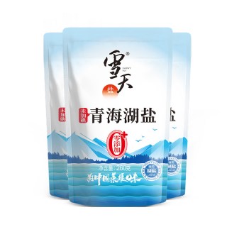 移动端、今日必买：雪天 未加碘 青海湖盐 260g*3袋