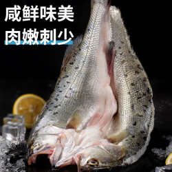 百鲜洽 深海七星海鲈鱼开背三去 海鲈鱼400g-500g/条*3条