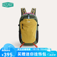 BAGSMART 双肩包轻氧客背包男女户外旅行轻量化徒步通勤运动轻便书包登山包 绿芒染-20L