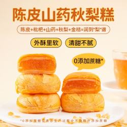 鹿辰 陈皮山药秋梨糕夹心无蔗糖中老年健康零食营养早餐传统糕点心食品 陈皮山药秋梨糕-10个装（5袋）