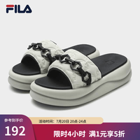 FILA 官方女鞋运动拖鞋新款休闲海豚鞋沙滩鞋凉拖 银绿色-SG 38.5