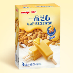明治 雪糕冰淇淋 芝士风味系列 海盐巴旦木芝士味48g*8支