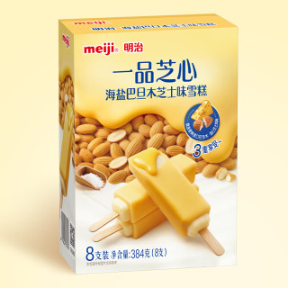 明治 雪糕冰淇淋 芝士风味系列 海盐巴旦木芝士味48g*8支