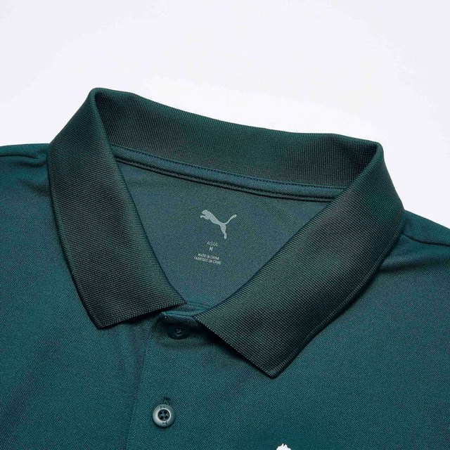 PUMA 吸湿速干修身短袖Polo衫男女商务黑色运动上衣528700 M