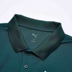 PUMA 吸湿速干修身短袖Polo衫男女商务黑色运动上衣528700 M